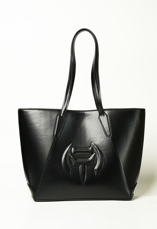 The entire tote bag in black