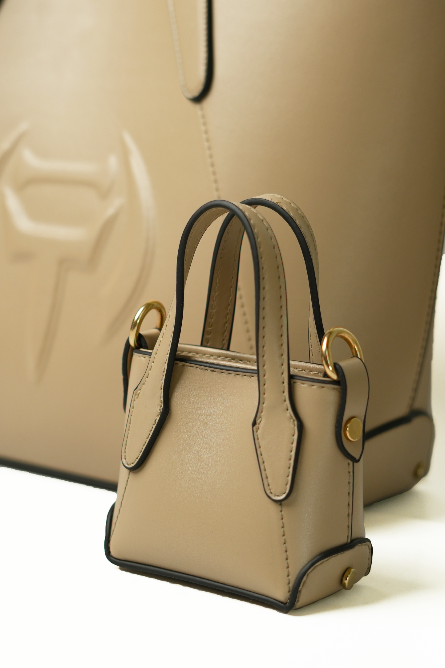 The entire tote bag in beige